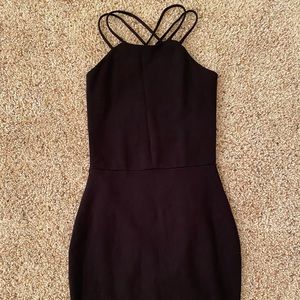Open back black dress